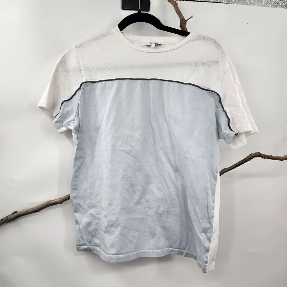 Reiss Egyptian cotton color block short sleeve